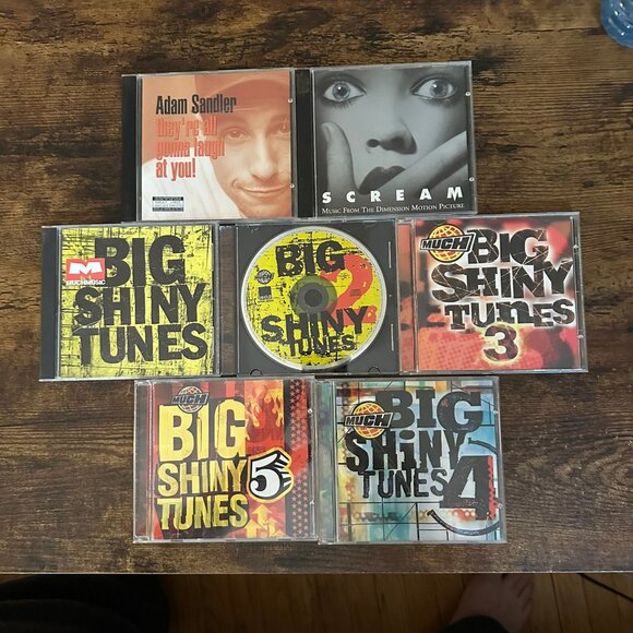 🔥 90s CD Bundle – Scream + Big Shiny Tunes 1–5 + Adam Sandler – 7-Disc Lot - Picture 1 of 14